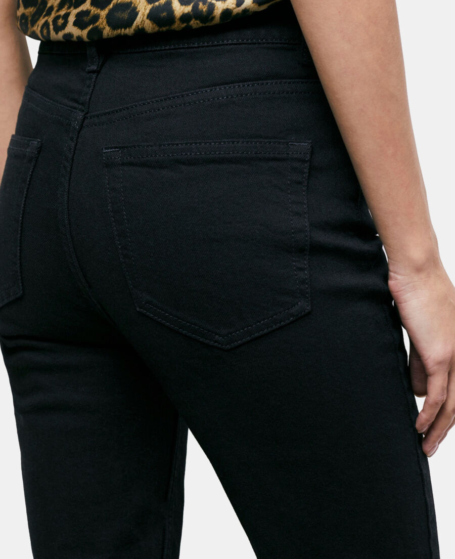 black slim-fit jeans
