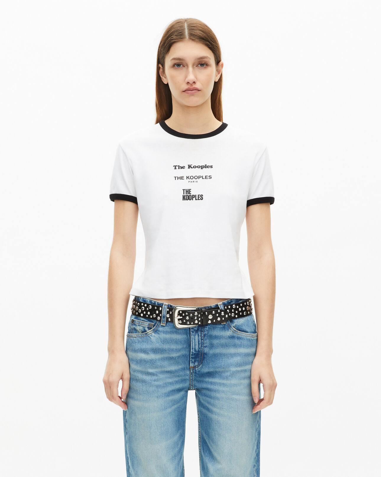 The Kooples FEMME WHITE t-shirt avec sérigraphie blanc