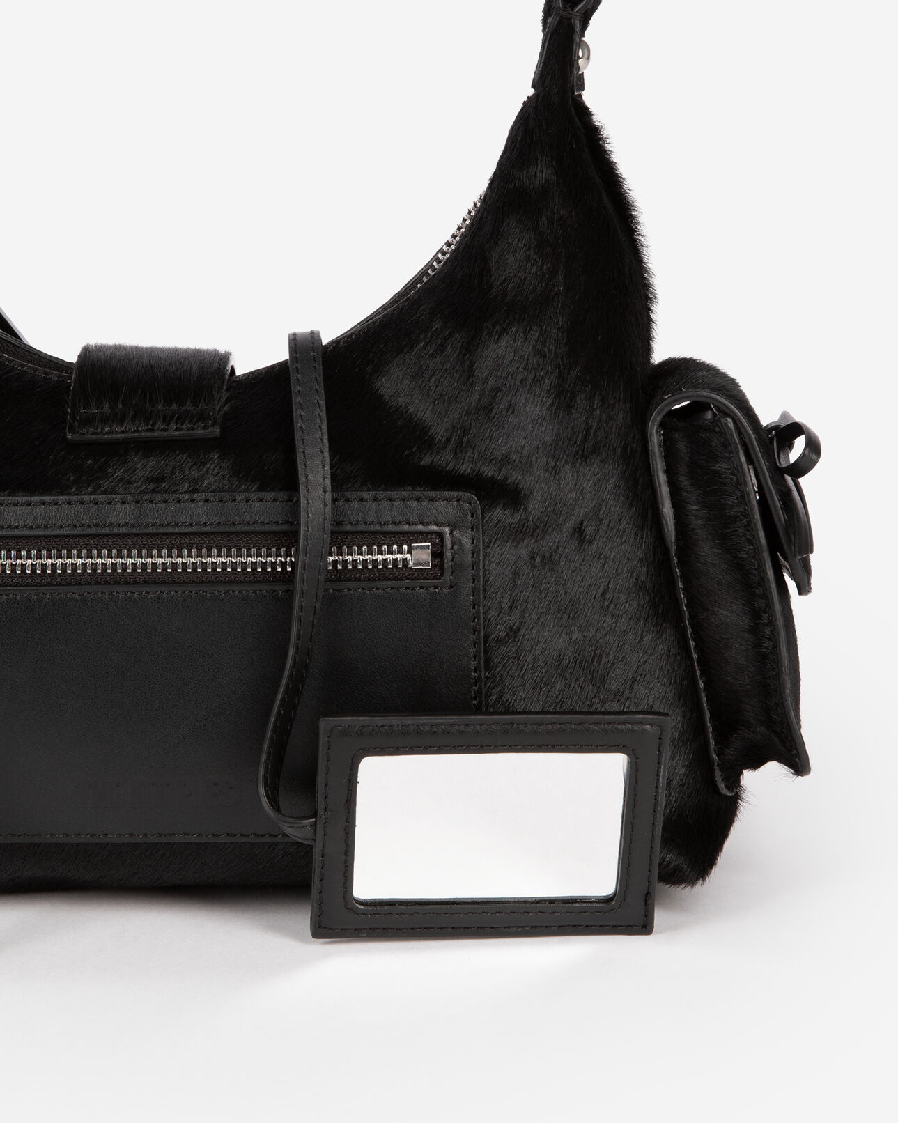 The Kooples DAMEN BLACK tasche amelia in fohlenoptik schwarz