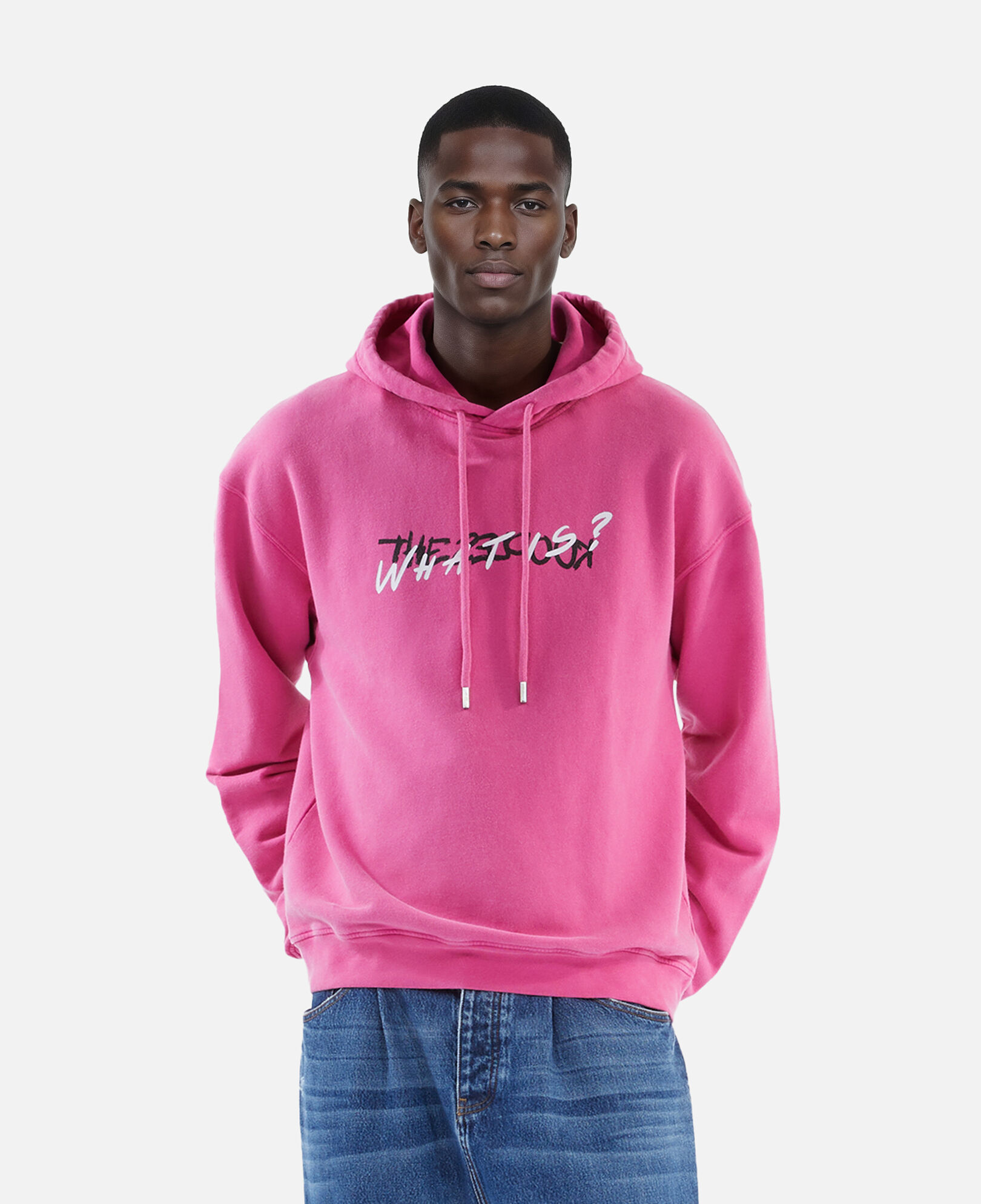 The Kooples MEN FUSHIA pink what is hooded sweatshirt