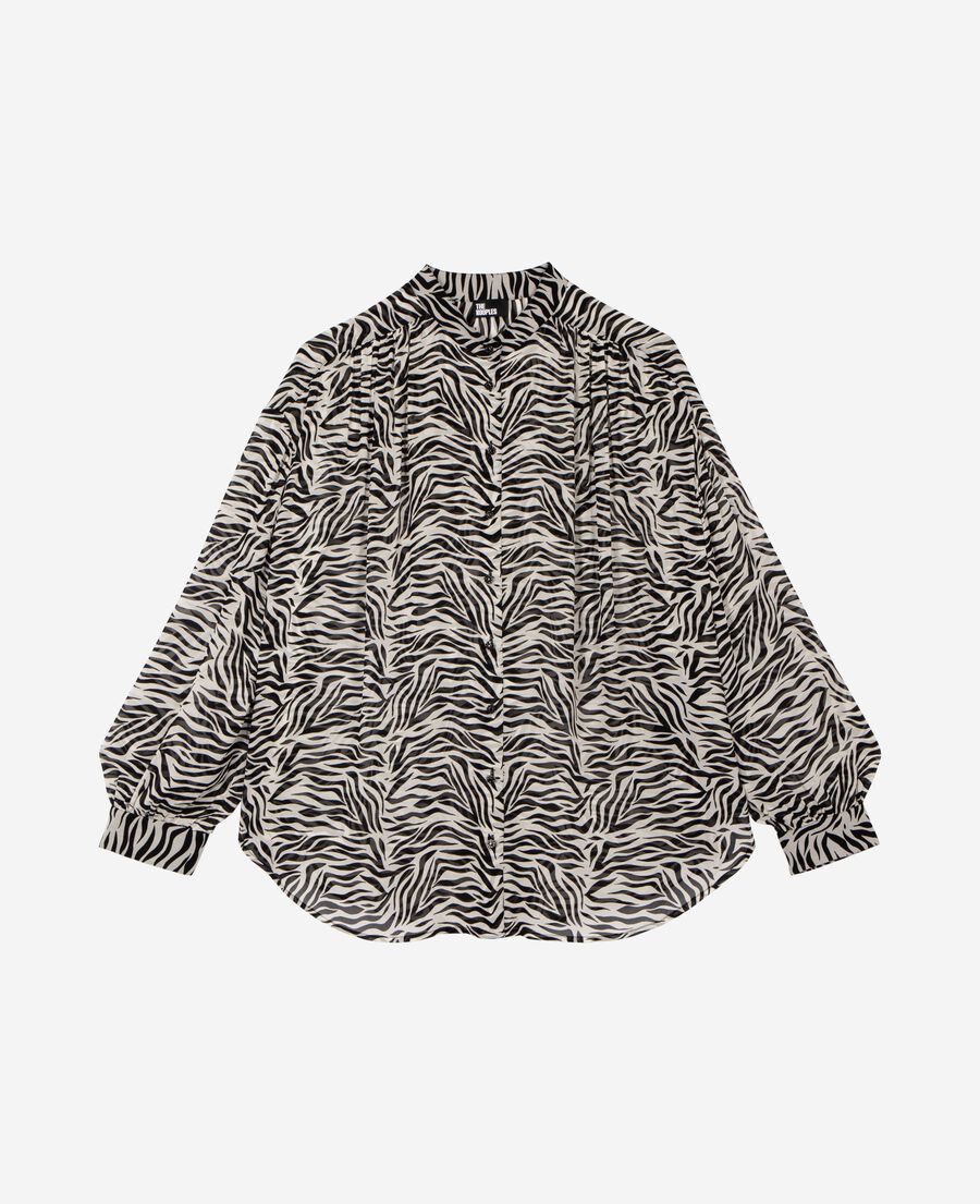 The Kooples WOMEN BLACK WHITE zebra print shirt