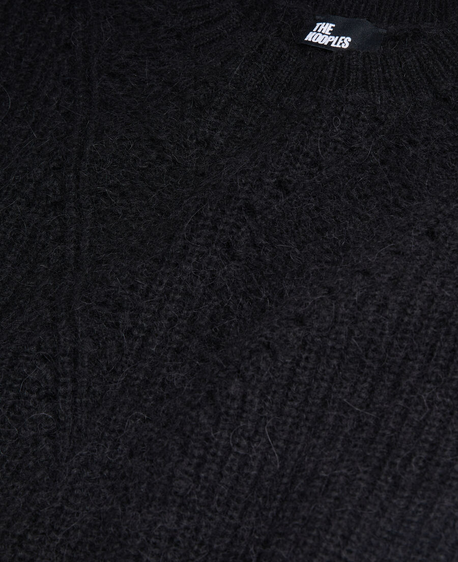 black wool-blend sweater