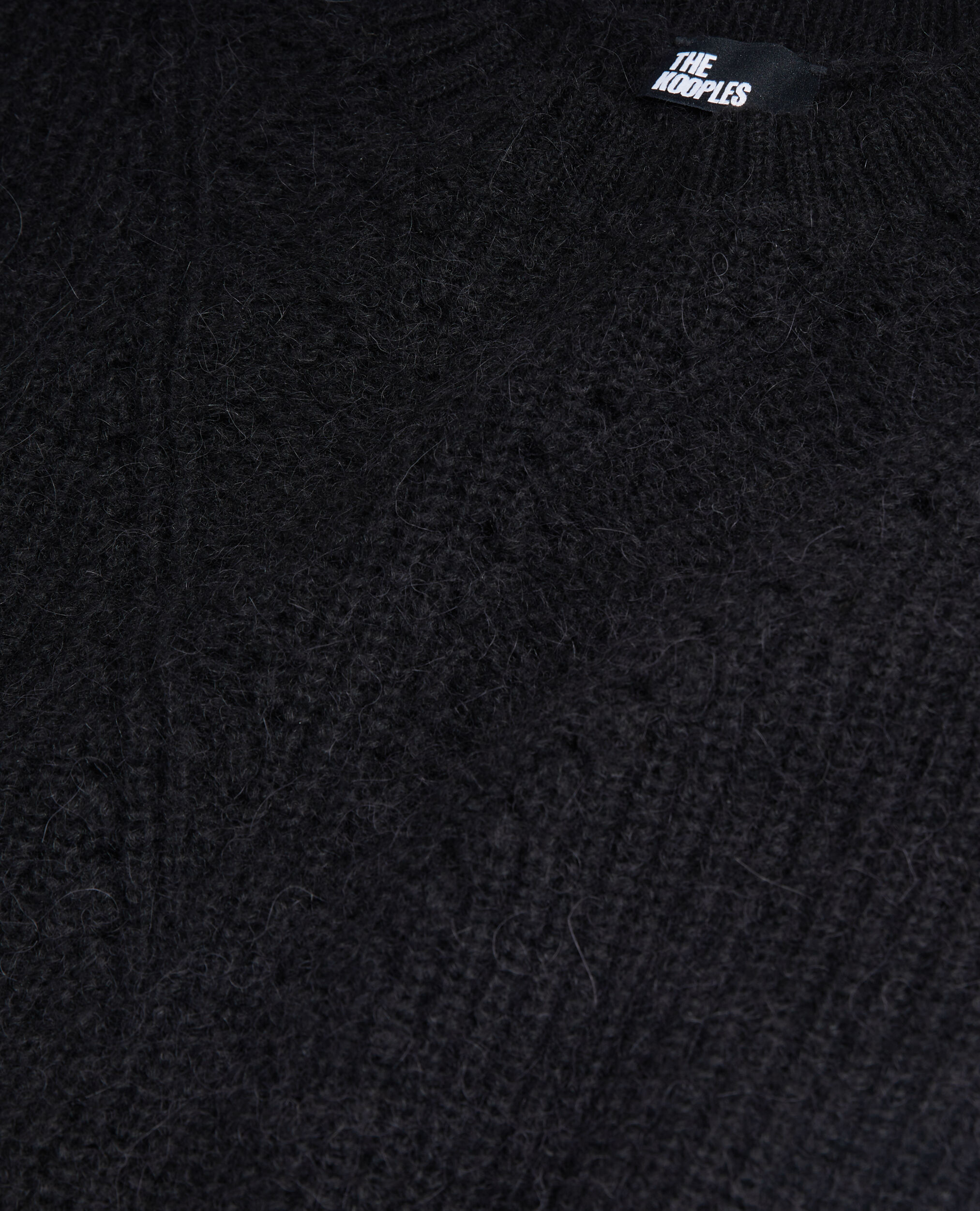 Black wool-blend sweater, BLACK, hi-res image number null