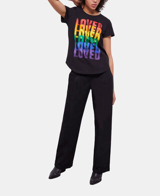 The Kooples DAMEN BLACK schwarzes t-shirt damen pride