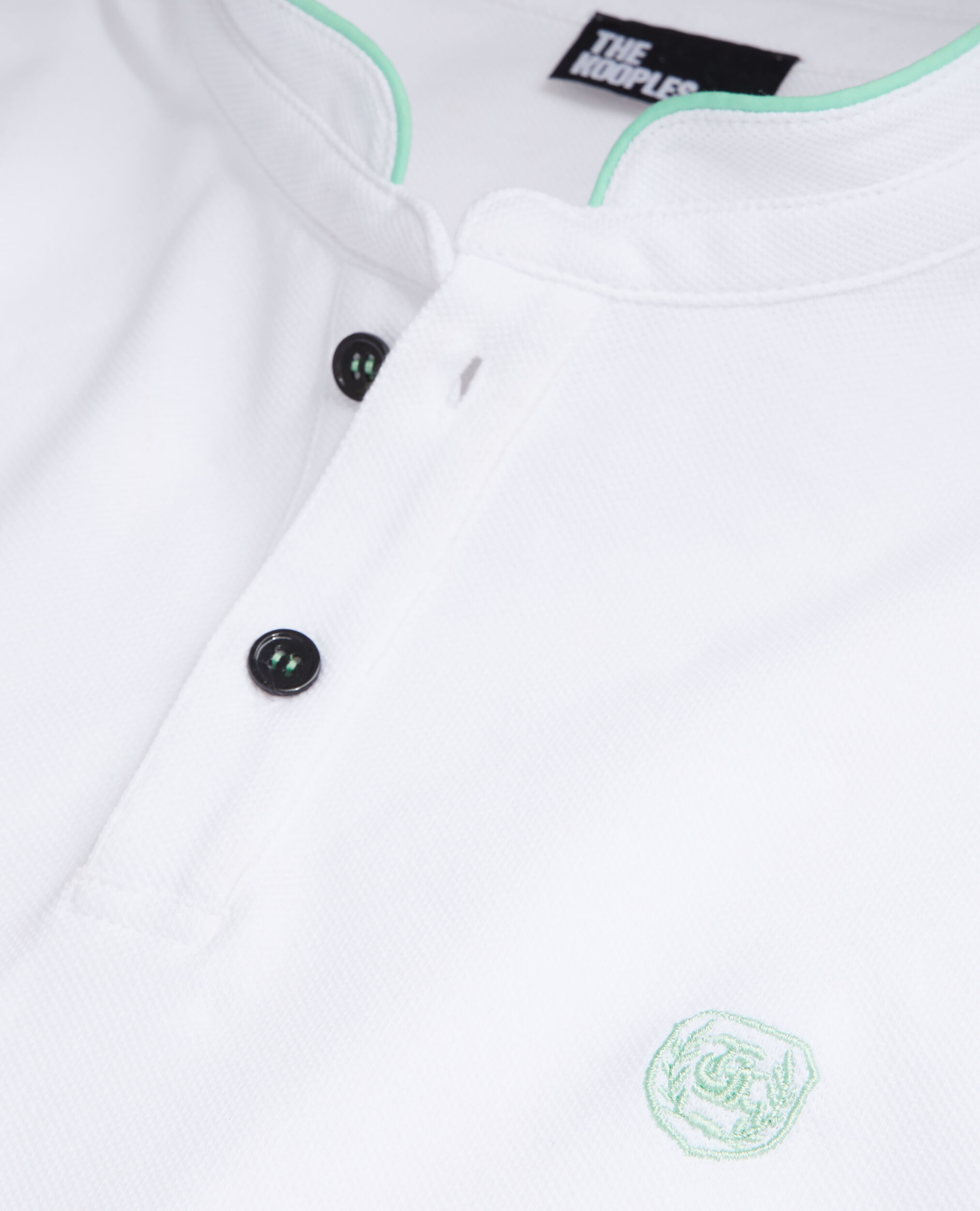 Polo col officier vert, GREEN-WHITE, hi-res image number null