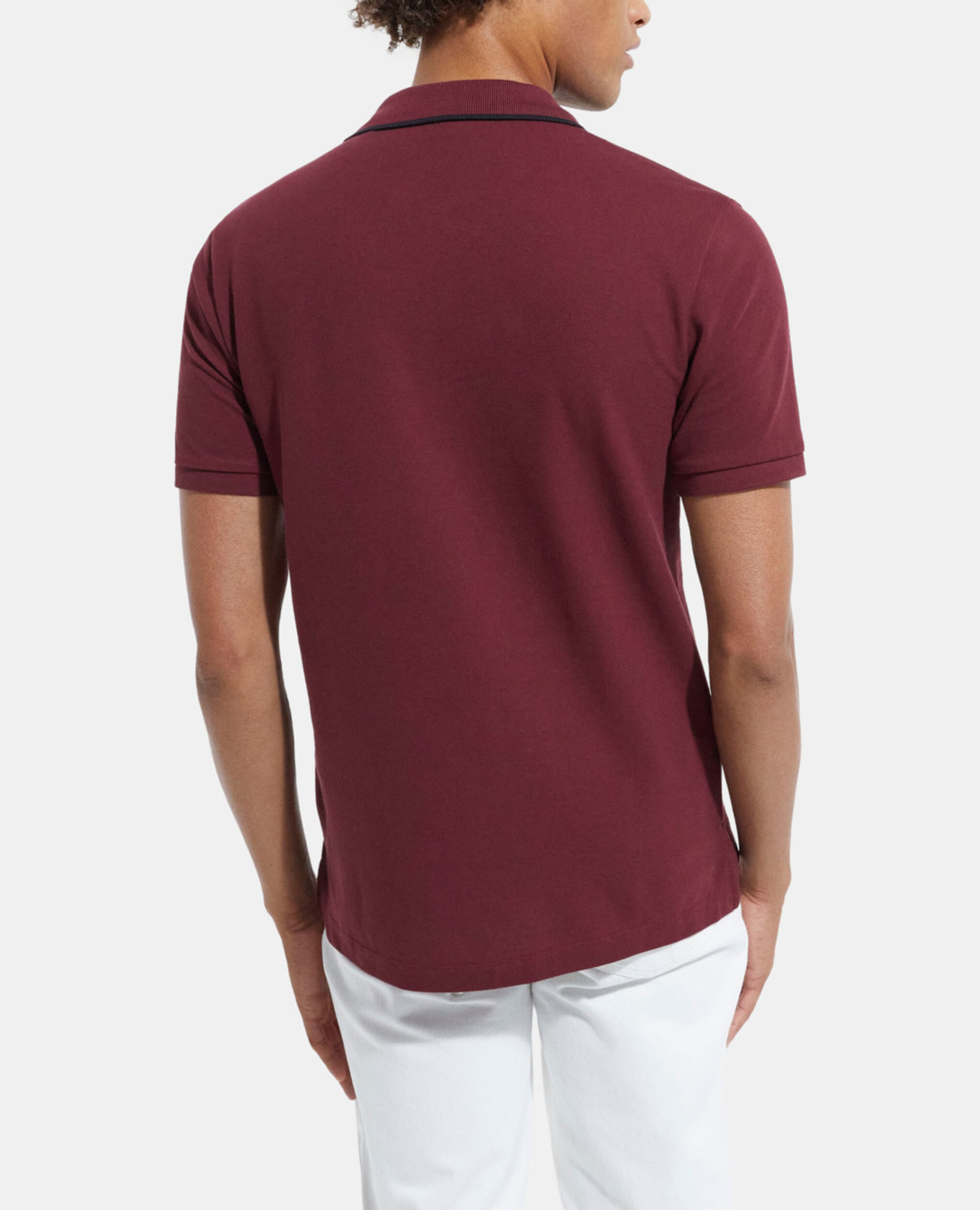 Bordeauxrotes klassisches Poloshirt, BURGUNDY, hi-res image number null