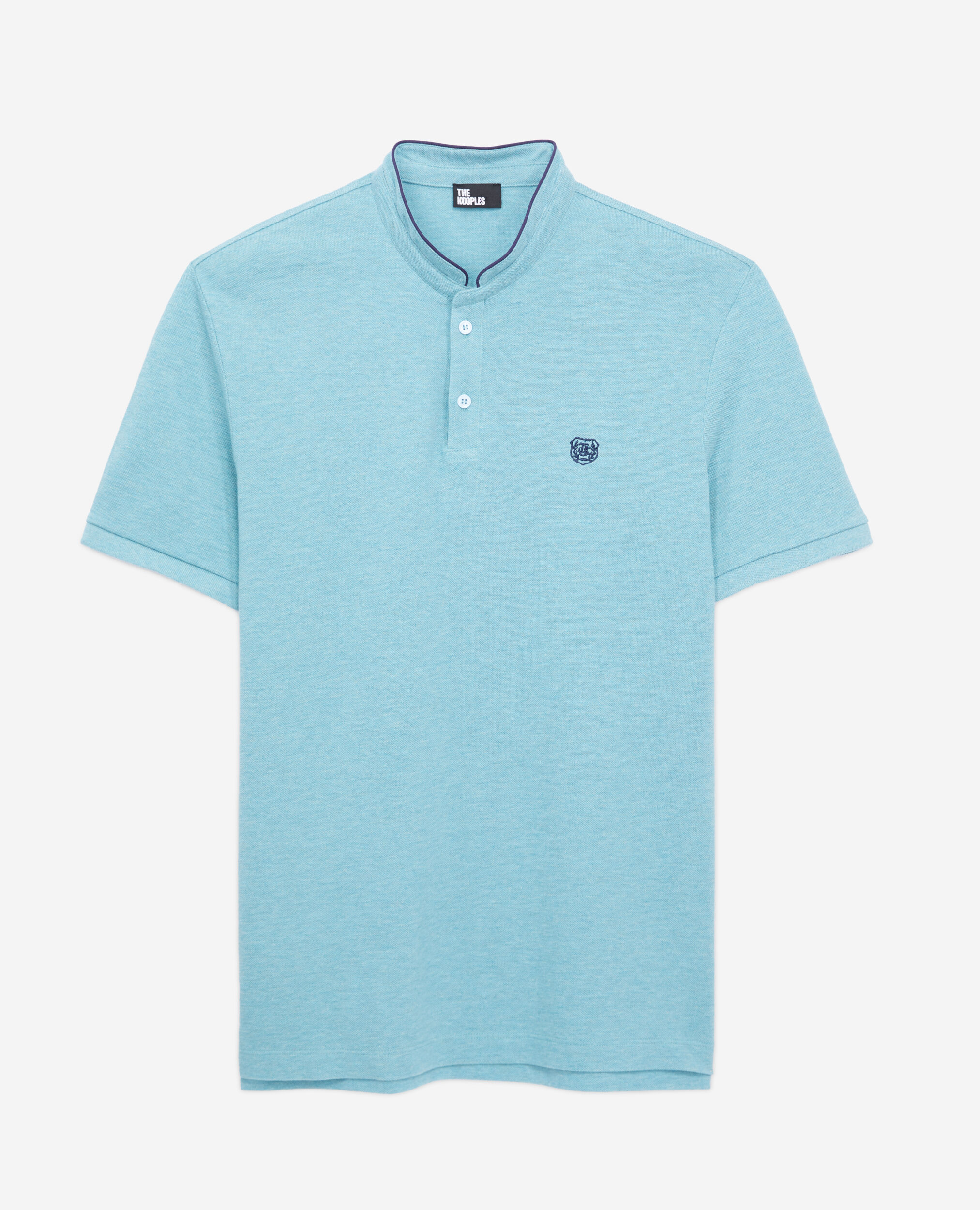 Polo azul cuello oficial, LIGHT BLUE MELANGE, hi-res image number null