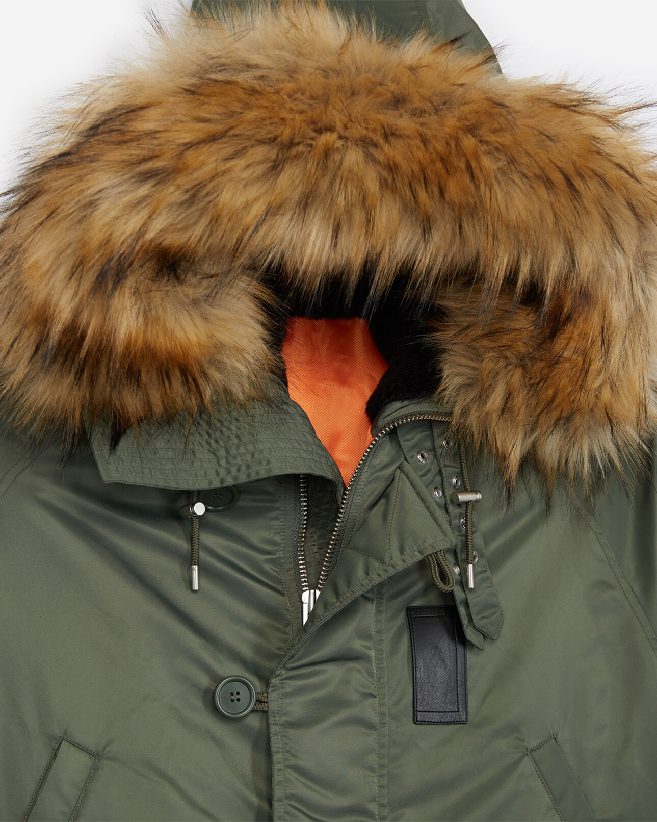 The Kooples HOMME KAKI parka longue kaki