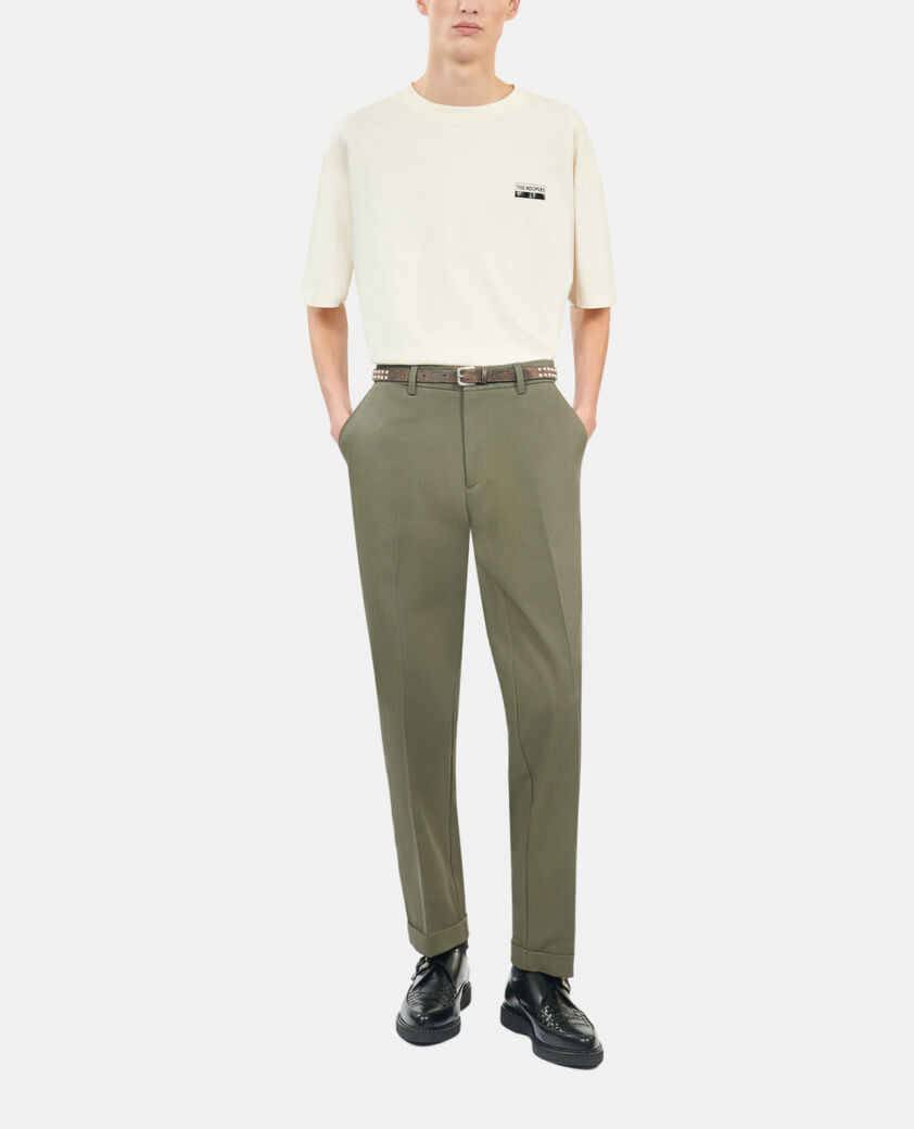 The Kooples HOMBRE OLIVE NIGHT pantal&oacute;n caqui algod&oacute;n