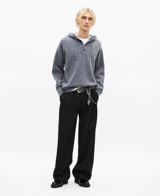 The Kooples HOMME MIDDLE GREY MEL pull à capuche gris