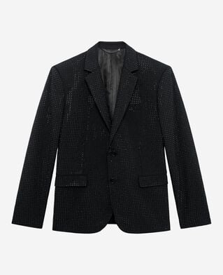 The Kooples H BLACK black rhinestone jacket