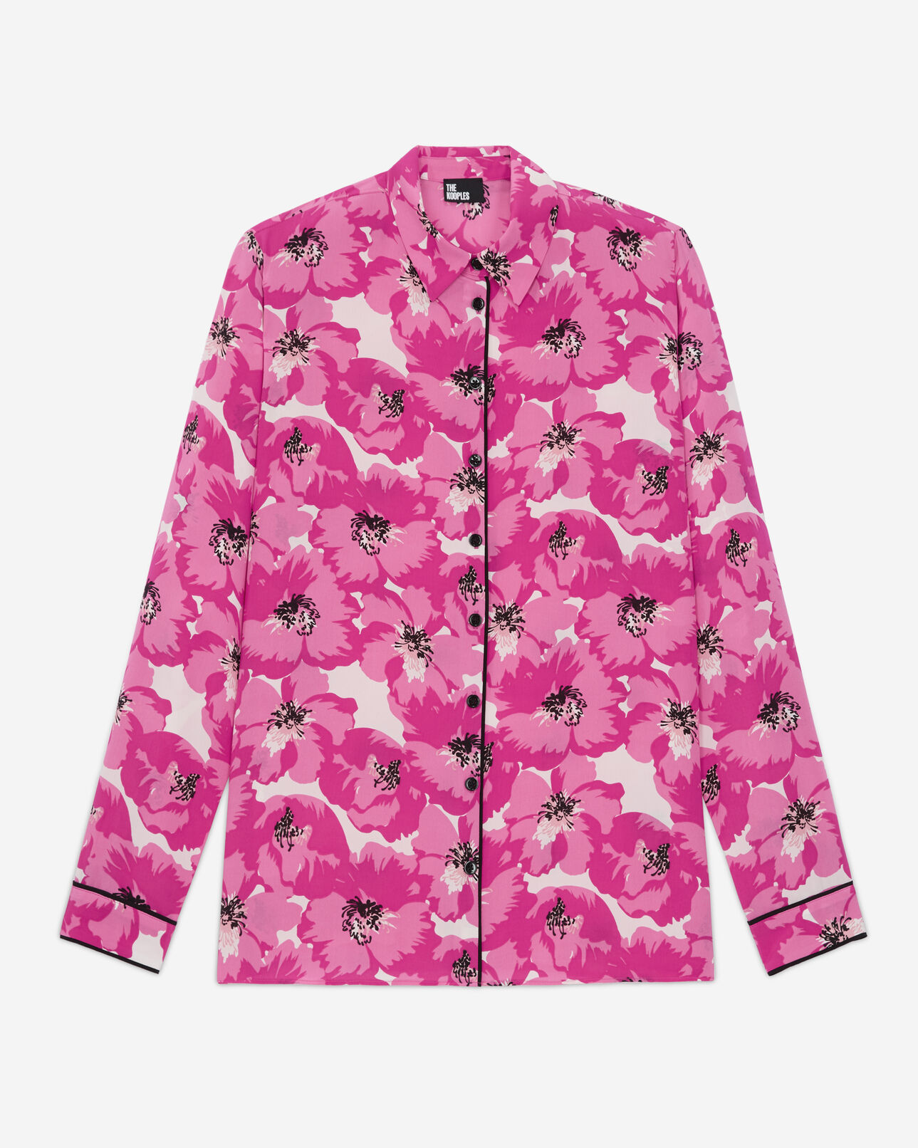 The Kooples MUJER PINK camisa estampada seda