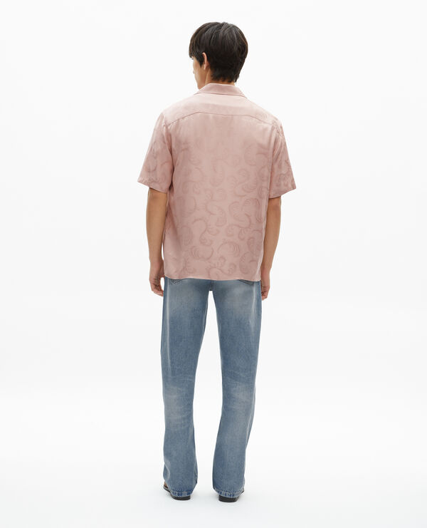 The Kooples HOMME LILA chemise manches courtes en jacquard rose