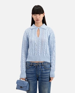 The Kooples F BLUE WASHED emily new nano blue denim bag