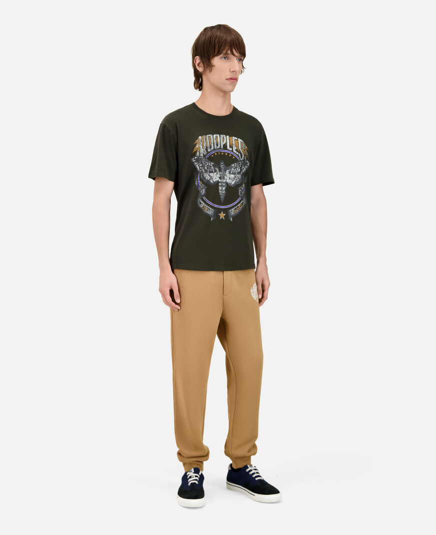 The Kooples HOMME DARK GREEN t-shirt avec sérigraphie vert