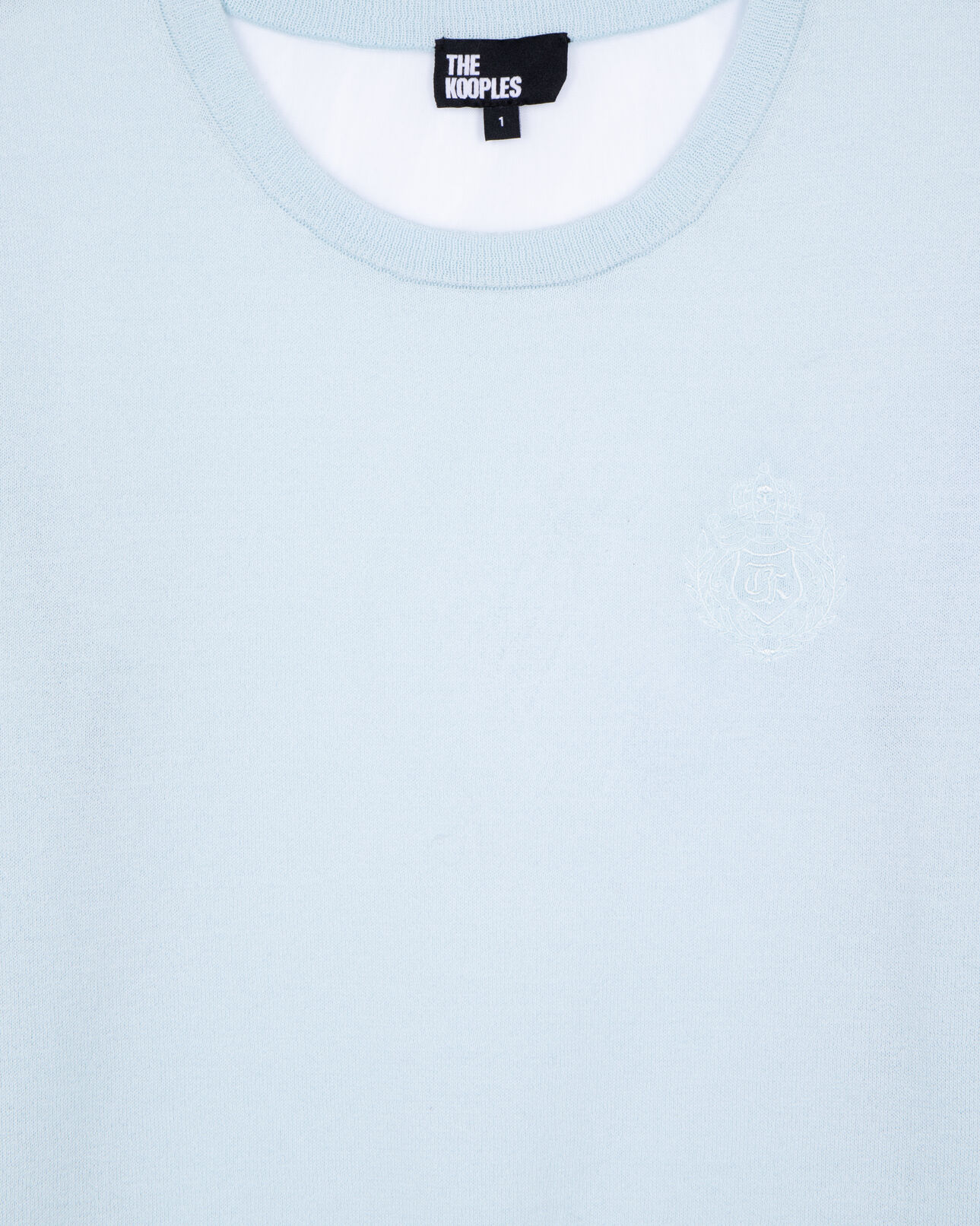 The Kooples FEMME BABY BLUE pull manches courtes bleu clair