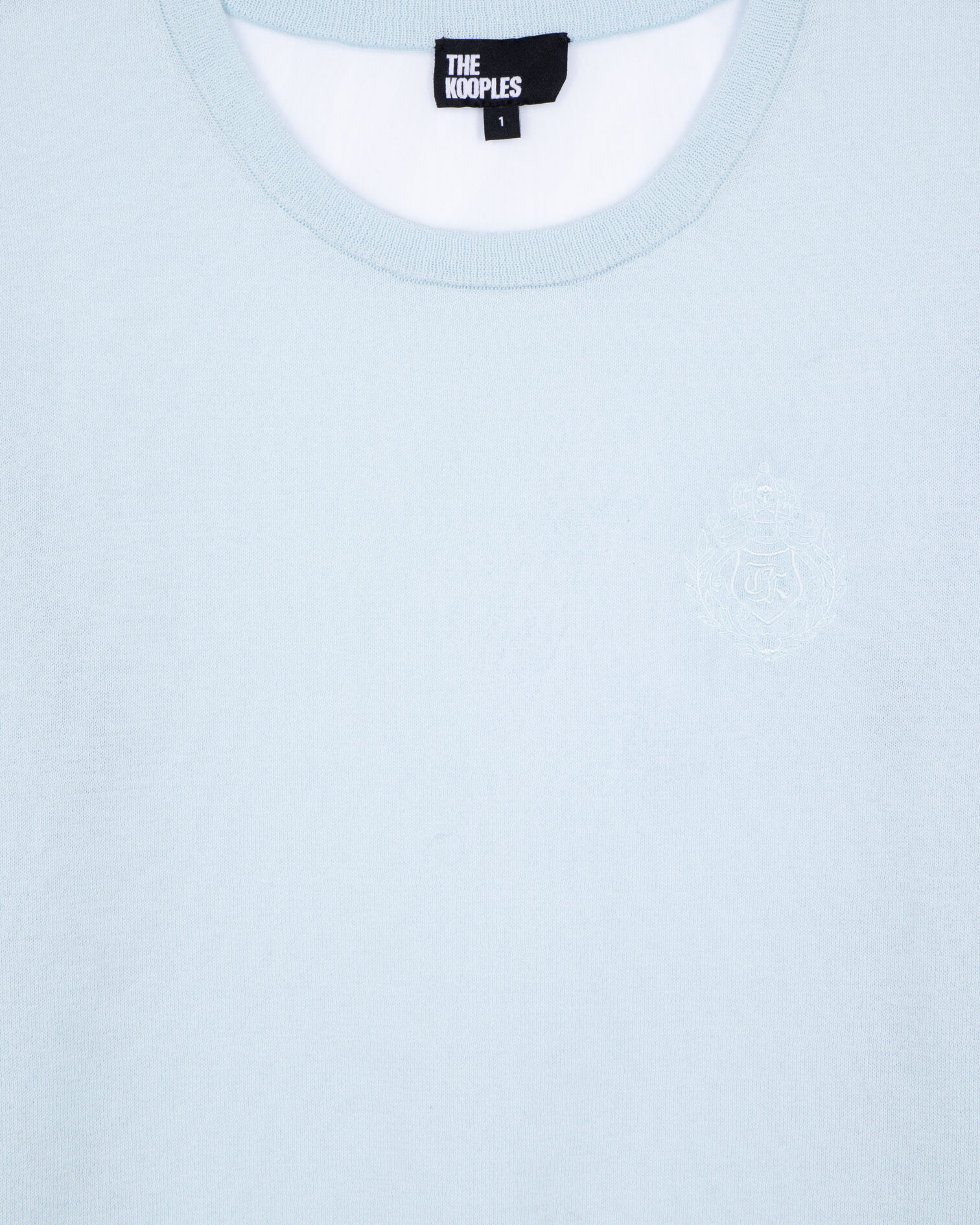 Pull manches courtes bleu clair, BABY BLUE, hi-res image number null