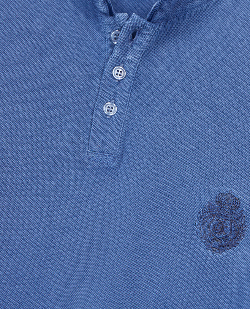 The Kooples HOMME BLUE BRUT polo en coton piqué bleu
