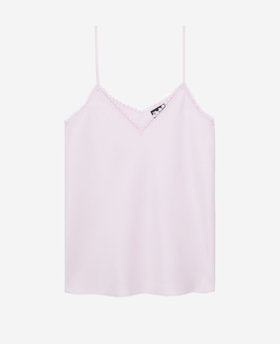 pink camisole with lace details