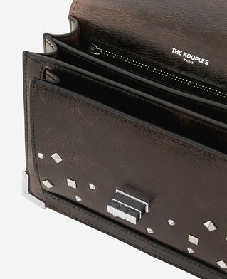 The Kooples DAMEN BROWN emily tasche small aus braunem crackleder