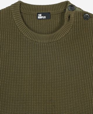 The Kooples MEN FORET khaki button placket sweater