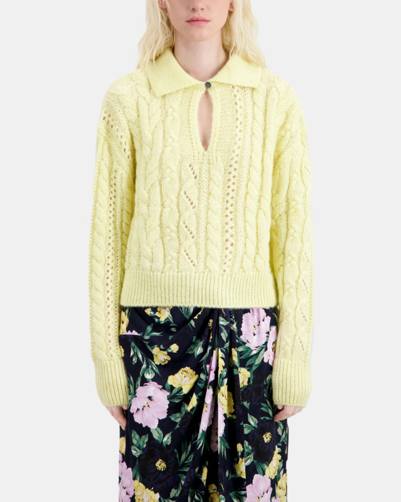 The Kooples MUJER YELLOW jersey amarillo mezcla lana