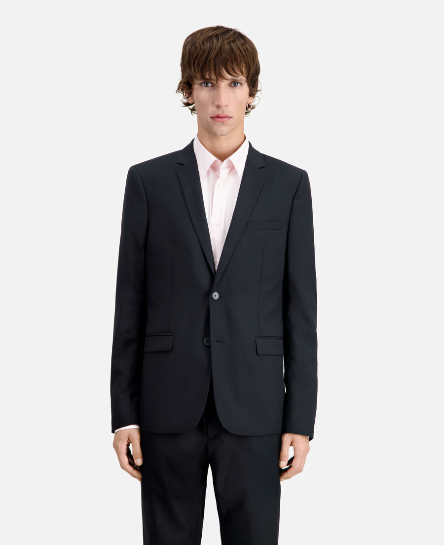 black wool suit jacket