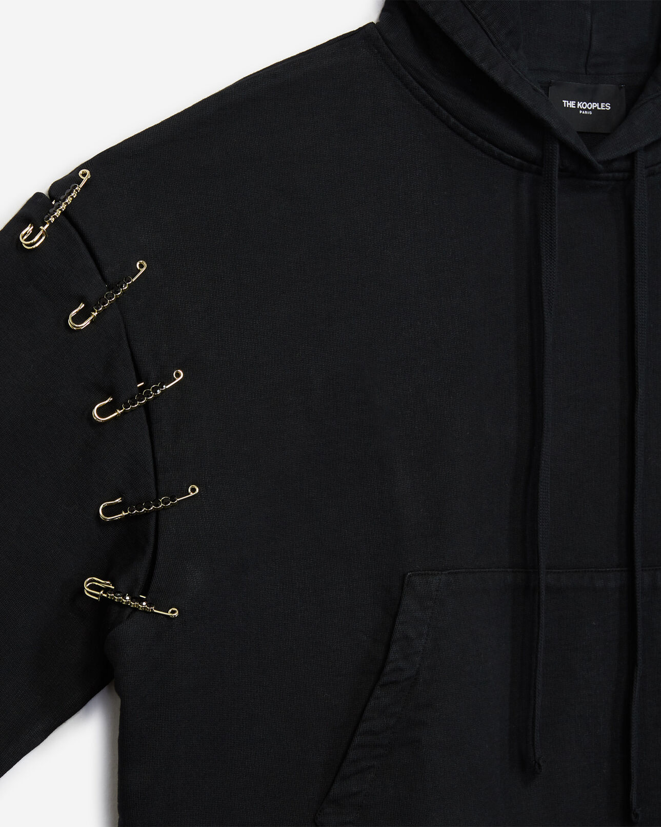 The Kooples FEMME BLACK sweatshirt coton noir à capuche