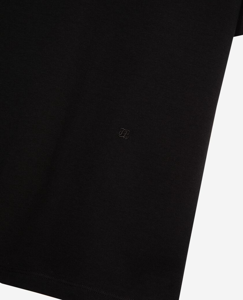 The Kooples MEN BLACK mixed t-shirt large plain black