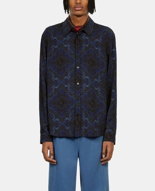 The Kooples HOMME BLUE chemise imprimée bleu