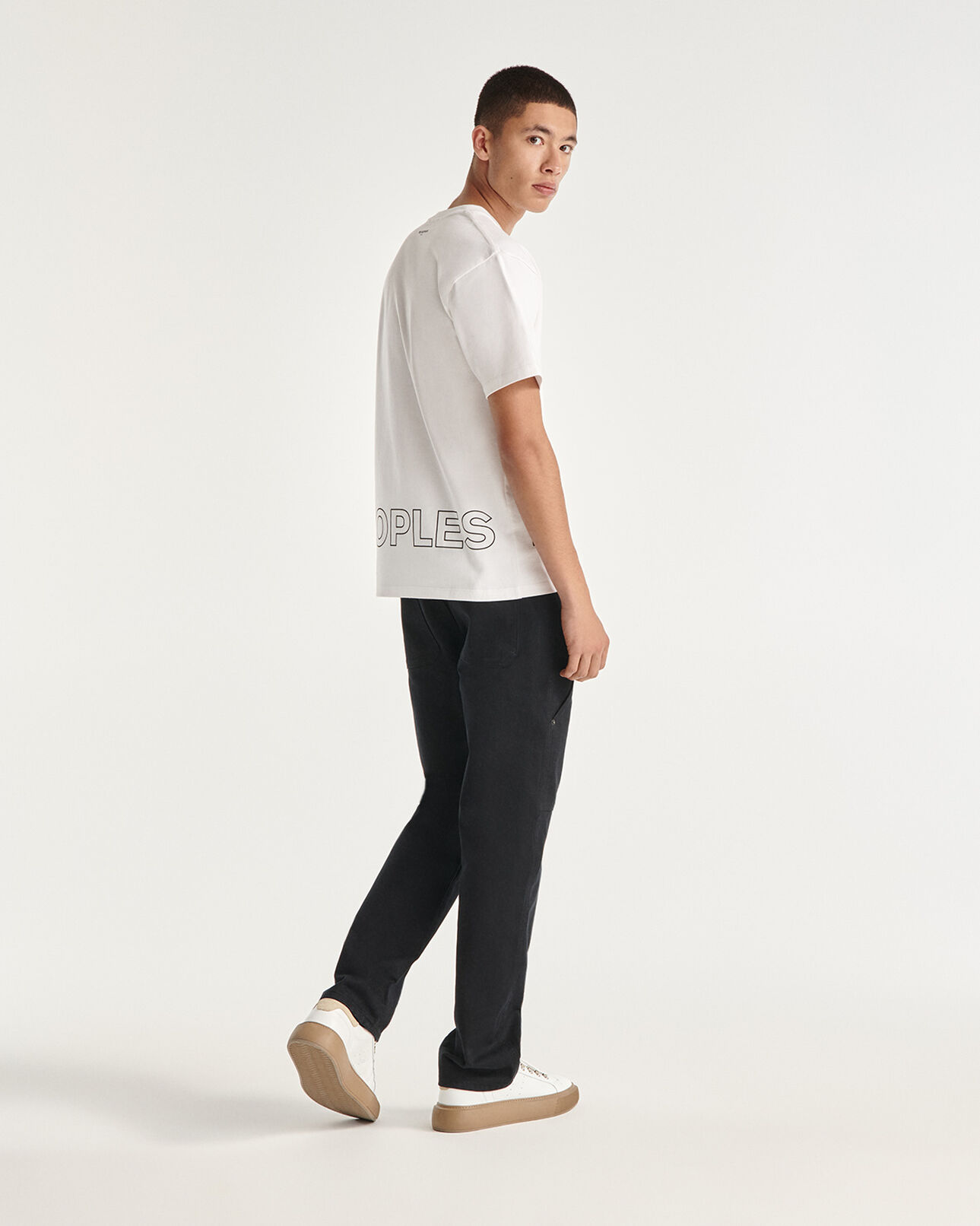 The Kooples HOMME WHITE t-shirt blanc coton imprimé the kooples
