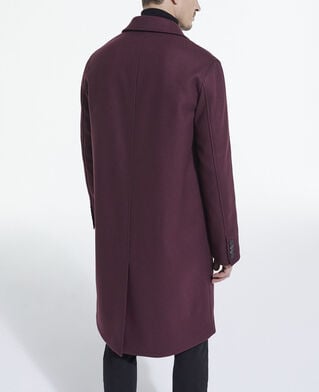The Kooples HOMME BURGUNDY manteau en laine bordeaux