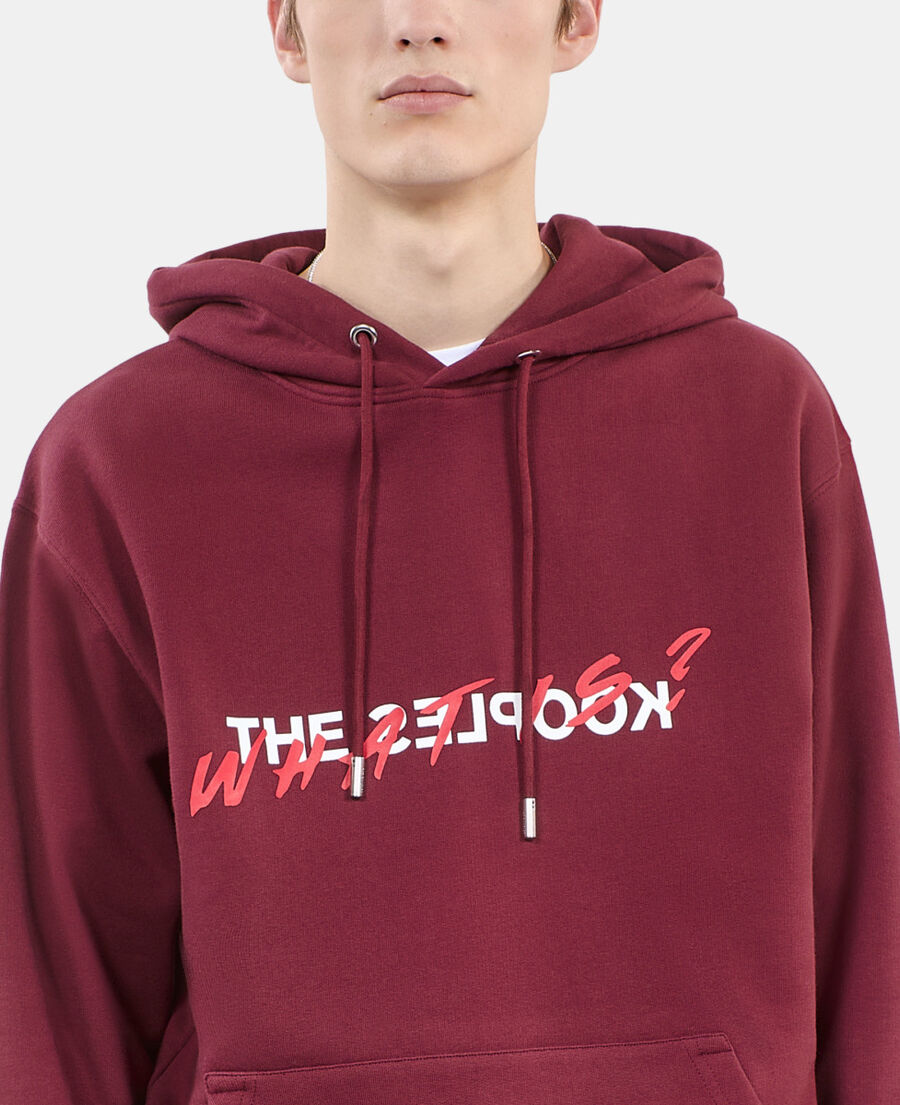 The Kooples HOMME BURGUNDY sweatshirt à capuche what is bordeaux