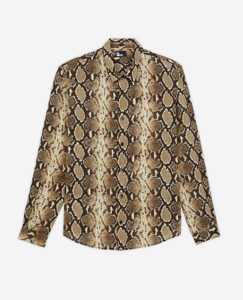 The Kooples HOMME BEIGE chemise casual python