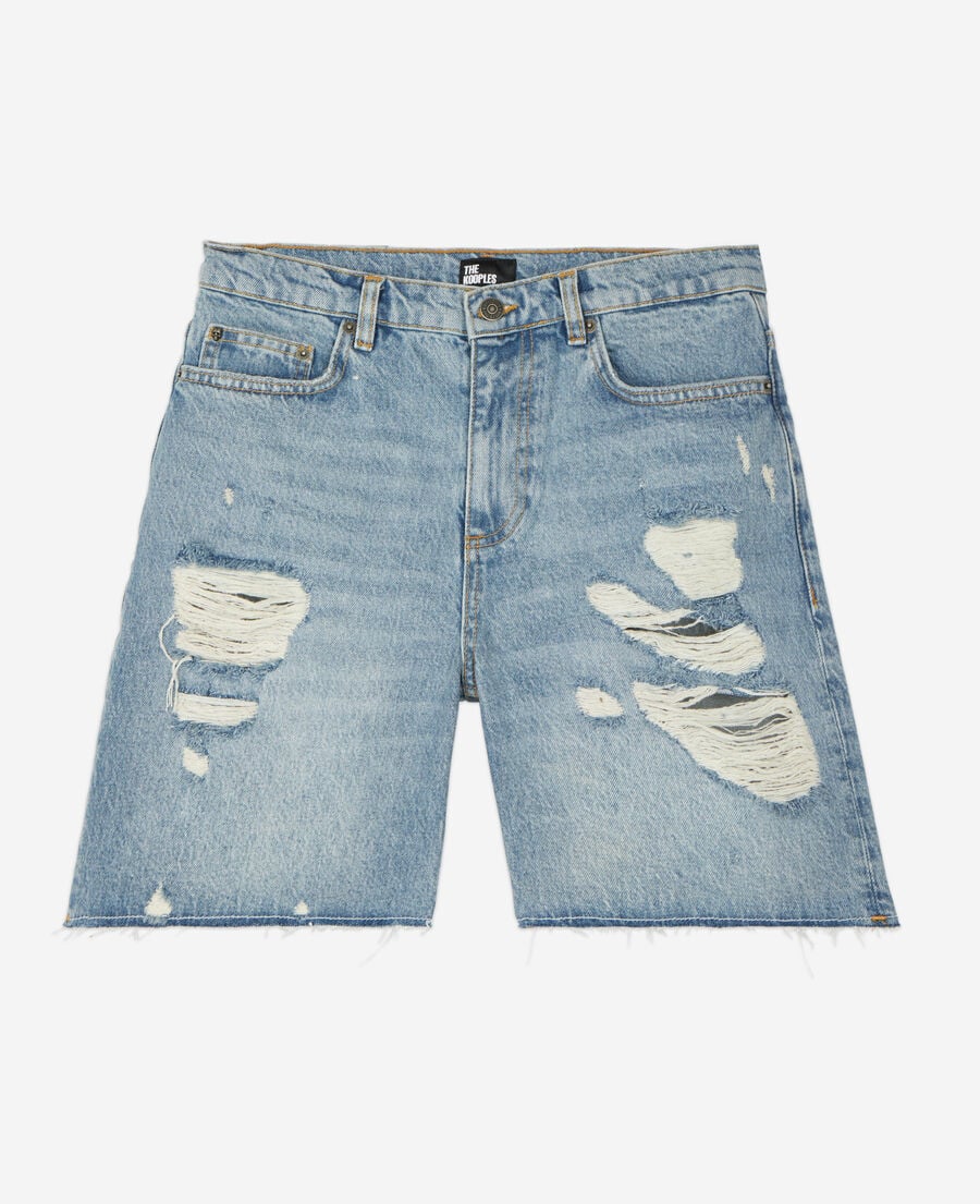 The Kooples F MEDIUM BLUE denim bermuda shorts