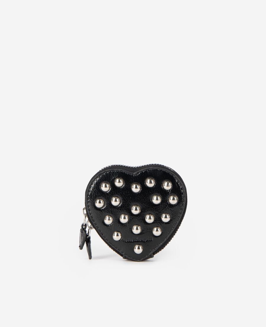 The Kooples F BLACK black leather purse/bag charm