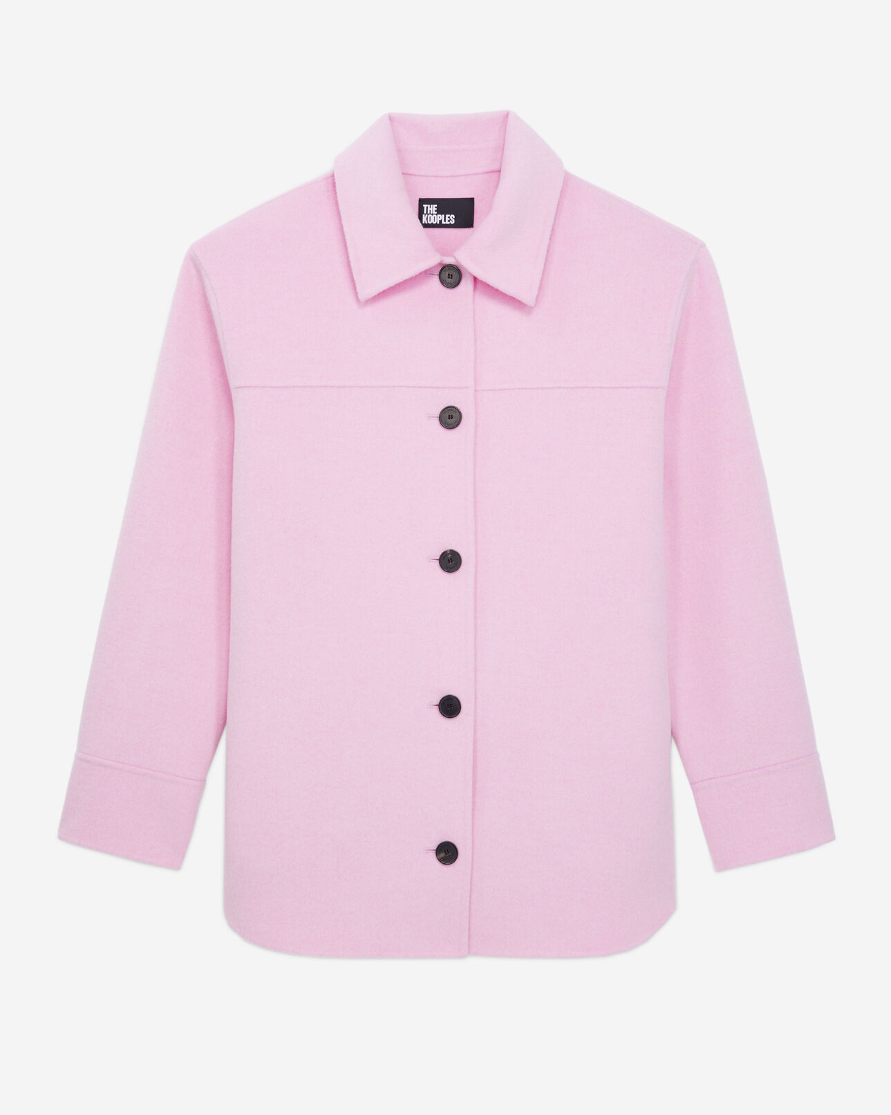 The Kooples F PALE PINK pink wool overshirt style jacket