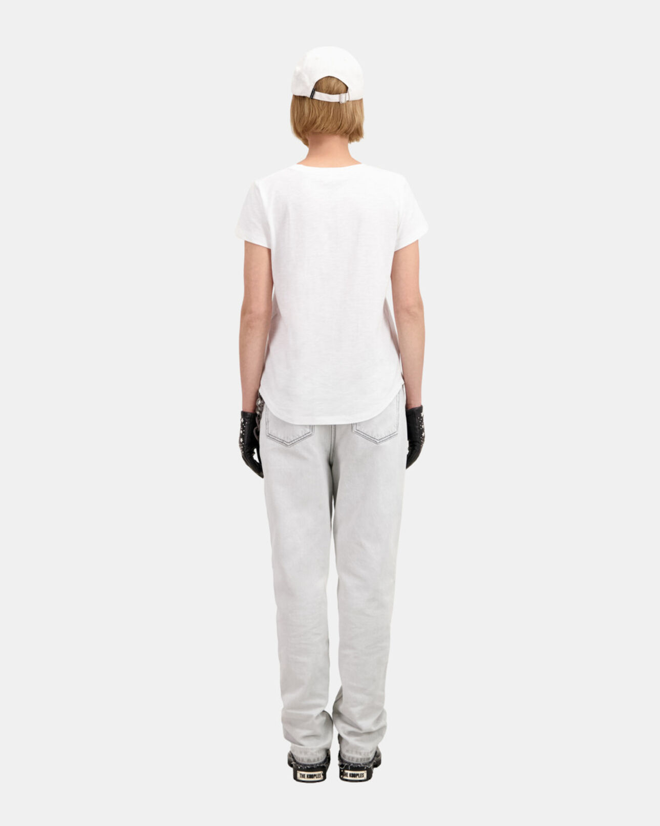The Kooples FEMME WHITE t-shirt femme blanc avec étoiles