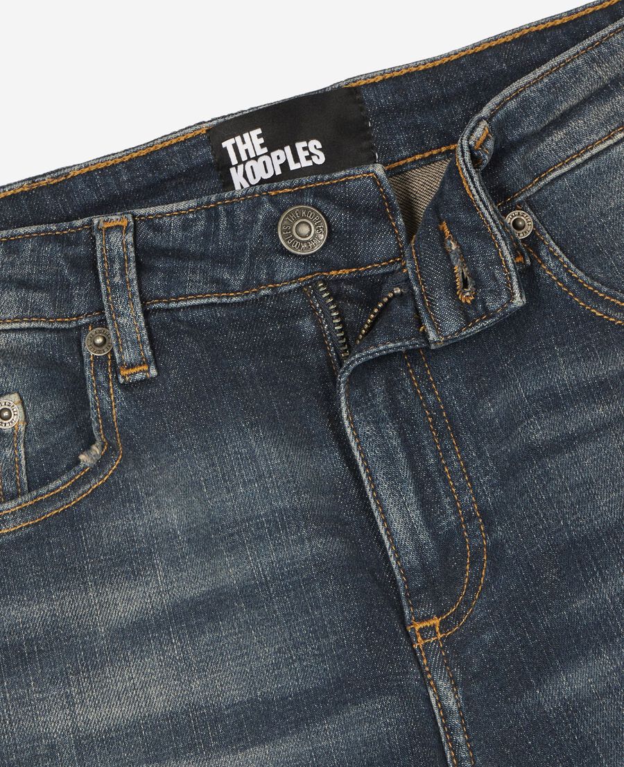 The Kooples WOMEN MEDIUM BLUE bootcut jeans with blue abrasions