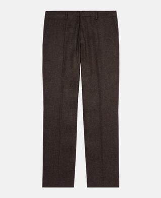 The Kooples H BROWN brown striped wide-leg trousers