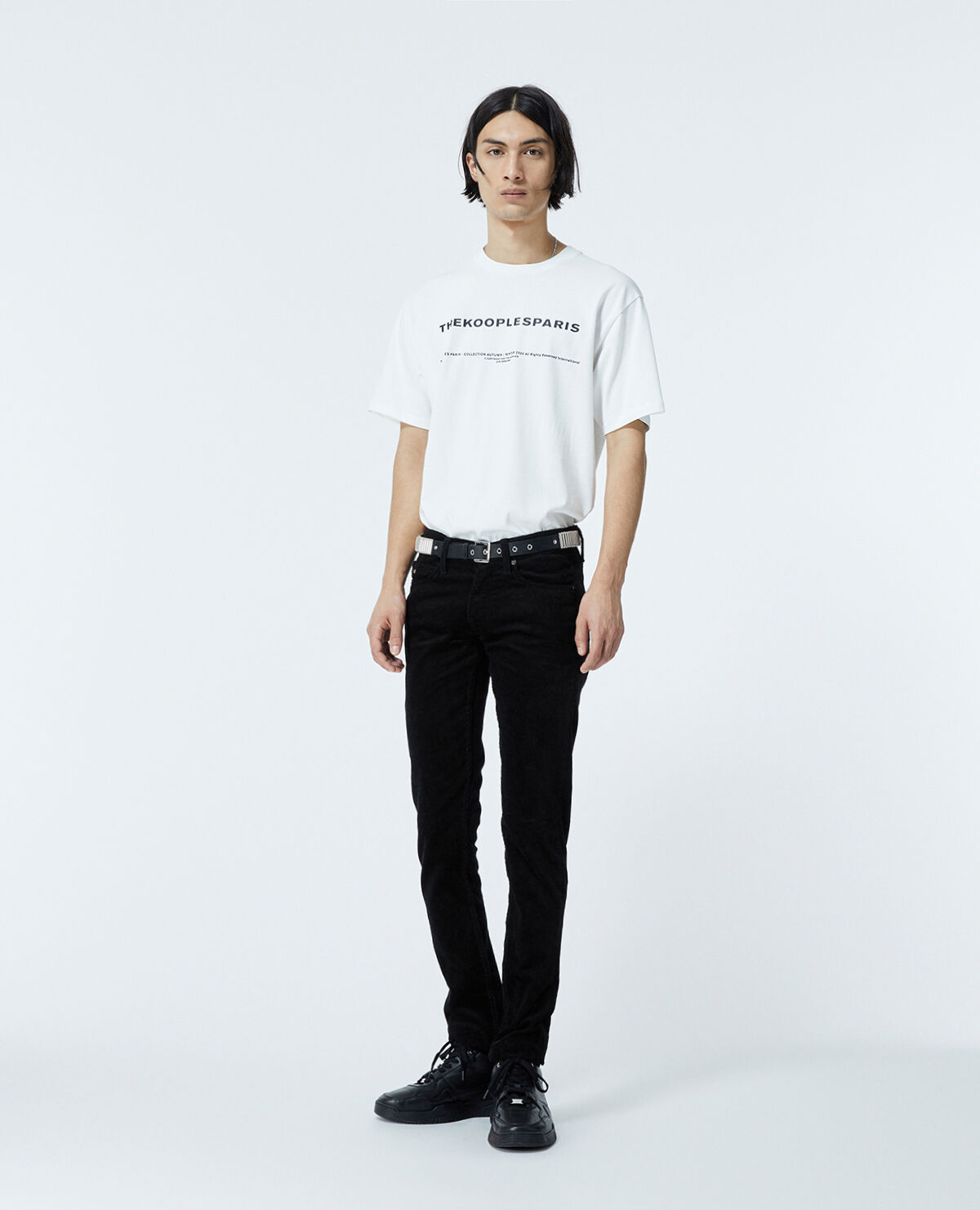 Black velvet jeans ladies top