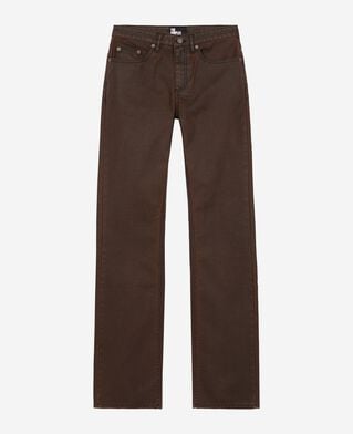 The Kooples FEMME BROWN jean coupe flare marron