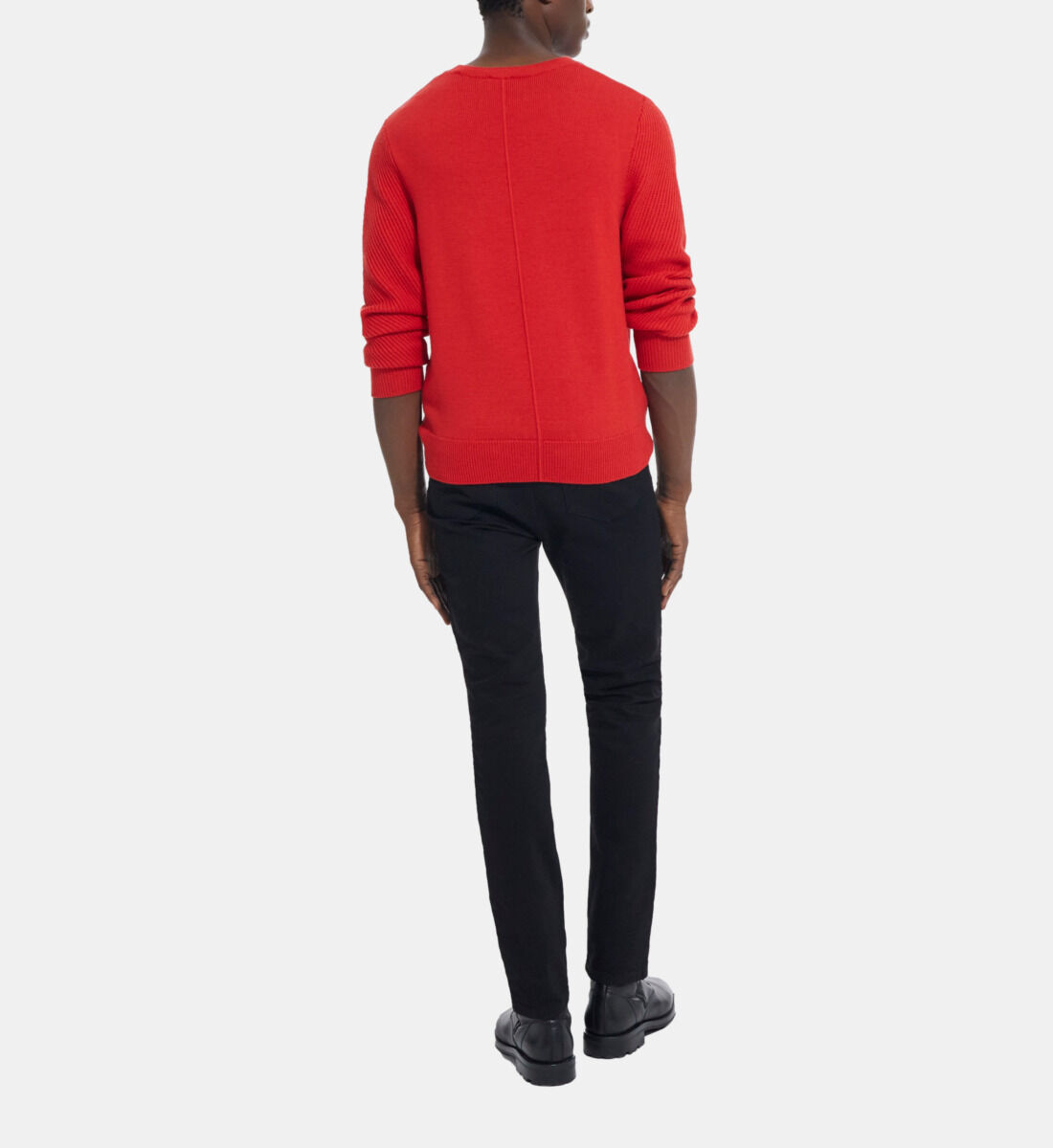 Red jumper black jeans shop