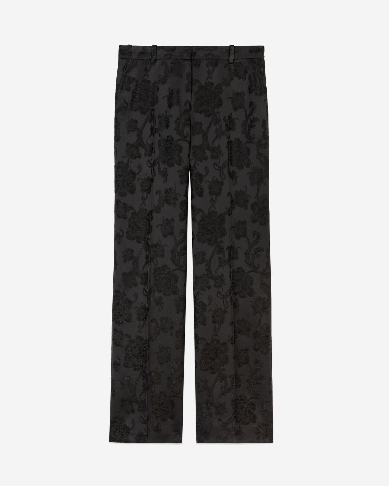 The Kooples DAMEN BLACK schwarze anzughose mit blumenmotiv