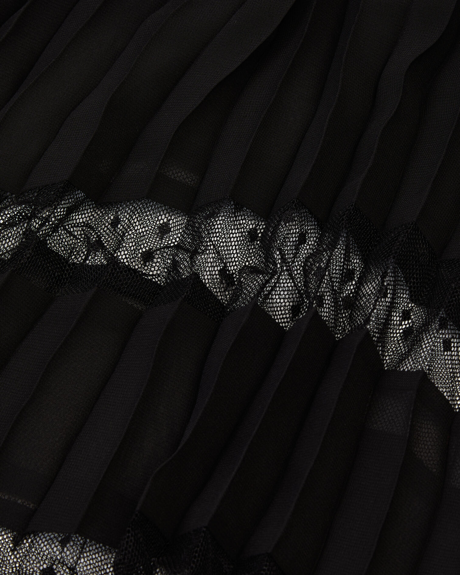 Robe longue plissée noire, BLACK, hi-res image number null