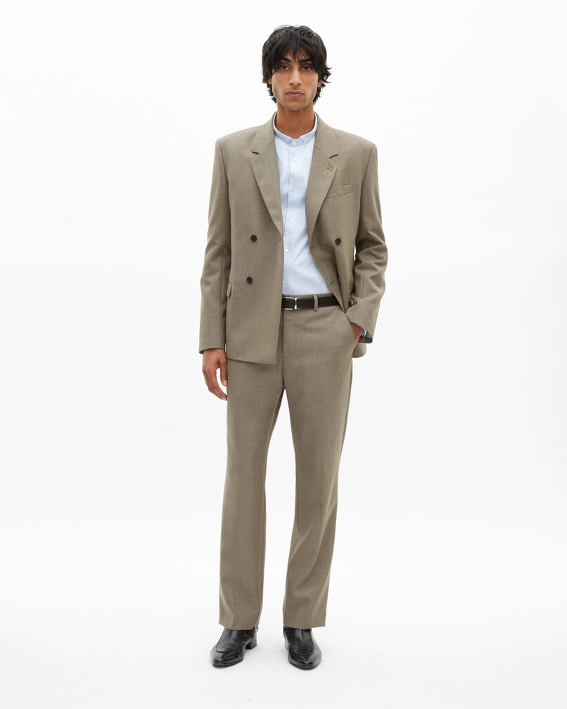 The Kooples HOMME BEIGE MELANGE veste de costume en laine beige
