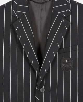 The Kooples HERREN BLACK WHITE schwarze gestreifte jacke