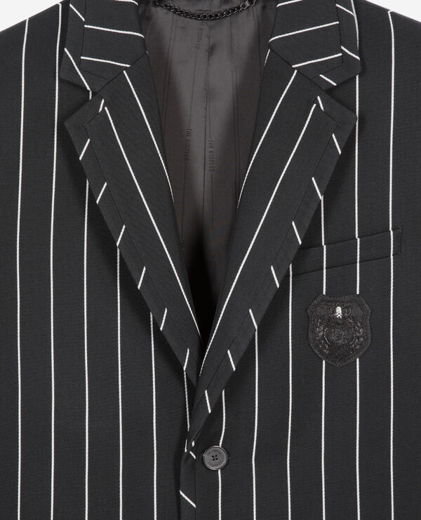 The Kooples HOMBRE BLACK WHITE chaqueta de rayas negras