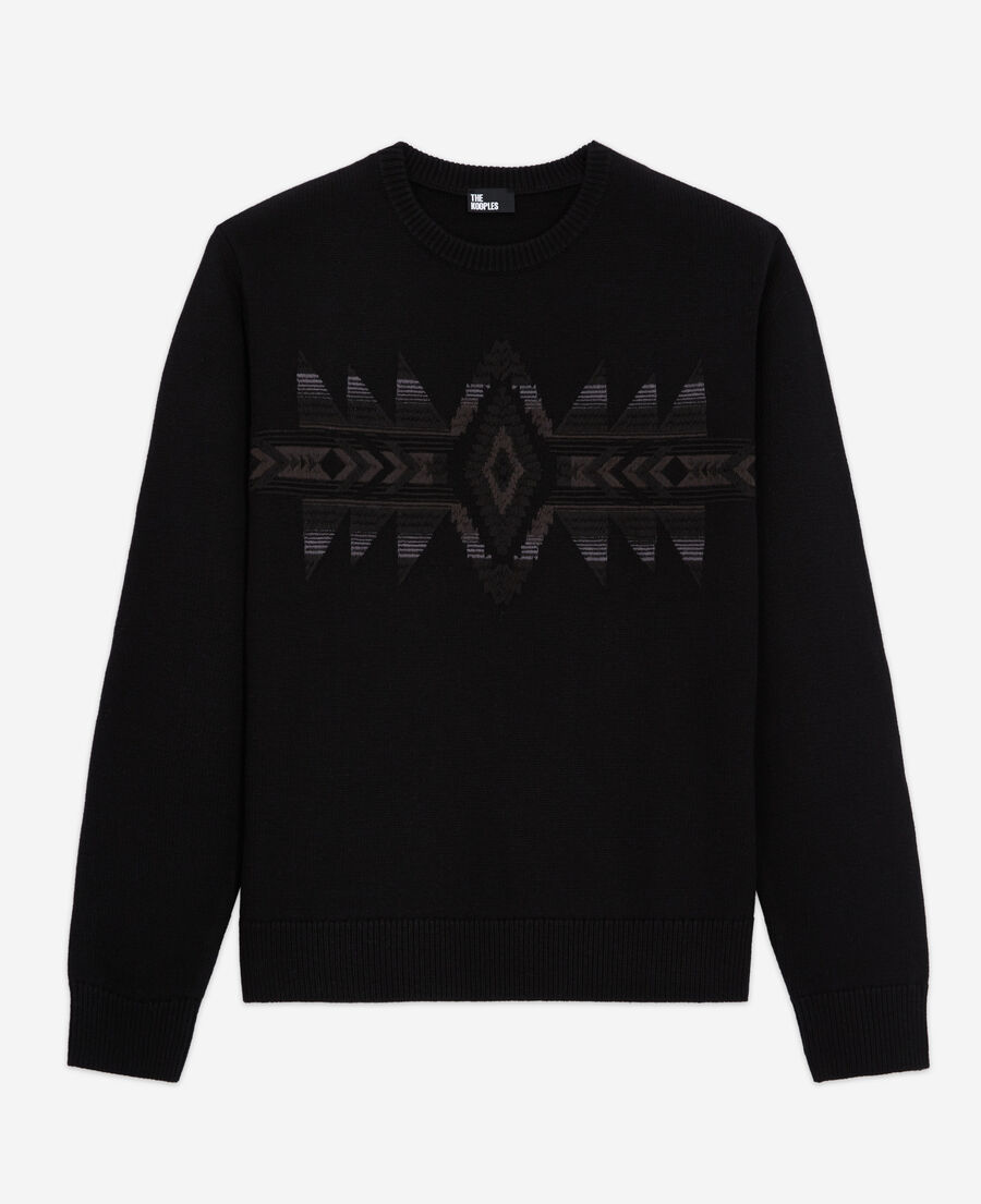 geometric print sweater