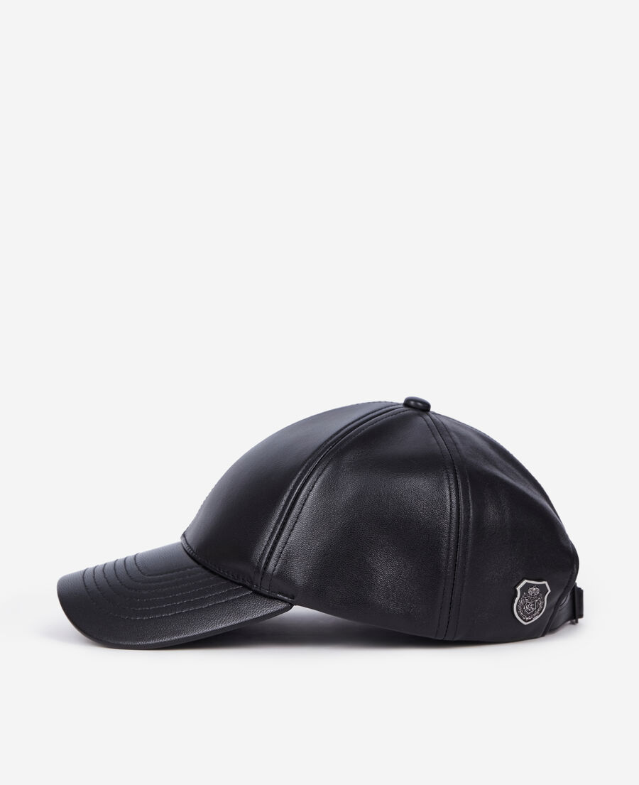 The Kooples MIXTE BLACK casquette en cuir noir